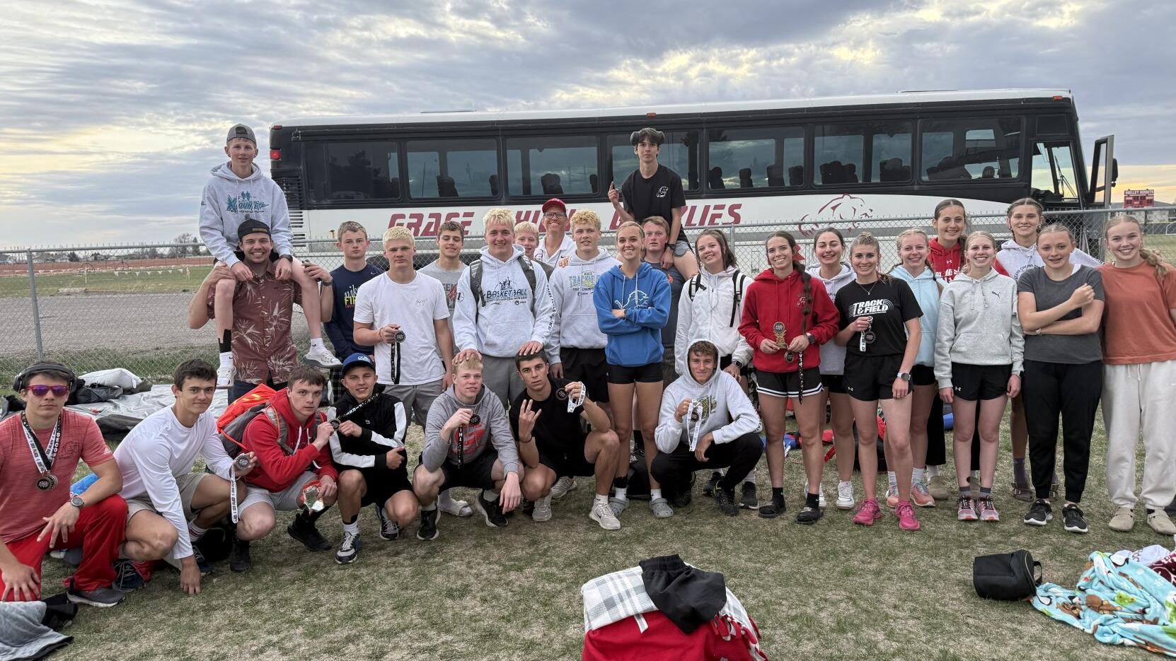 Grace track and field team shatters multiple school records at Shelley meet